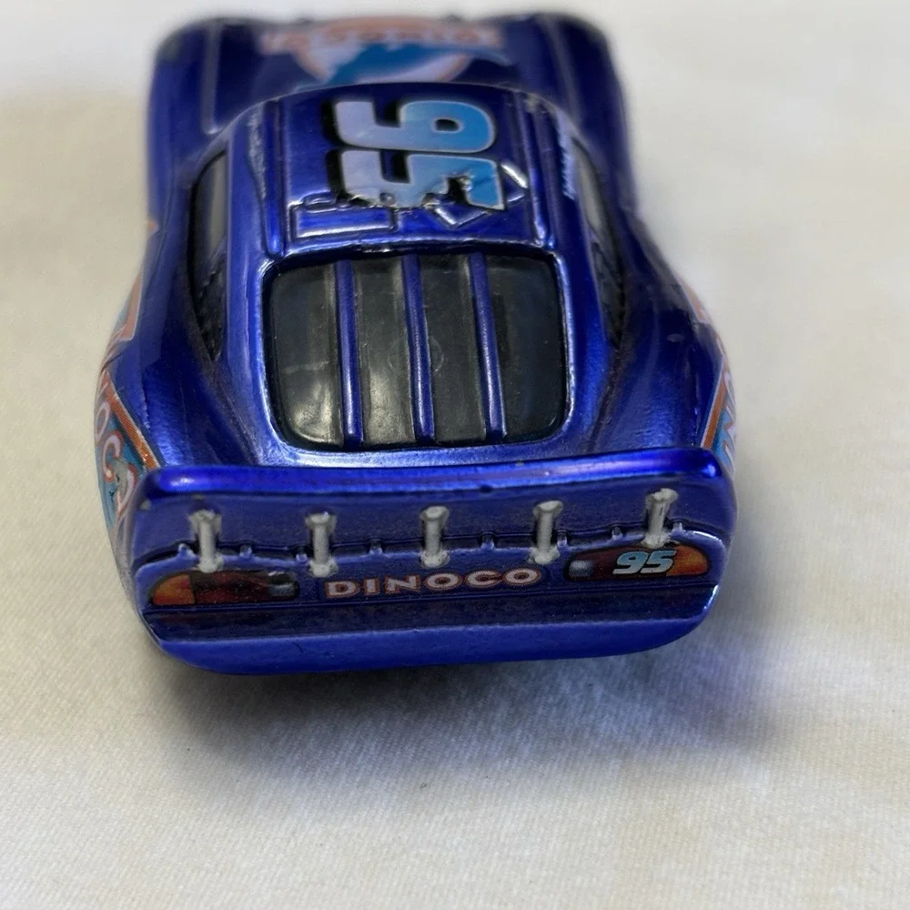 Disney Pixar Limited Edit BLU RAY Lightning McQueen Dinoco Die Cast Car RARE NEW - Picture 5 of 7